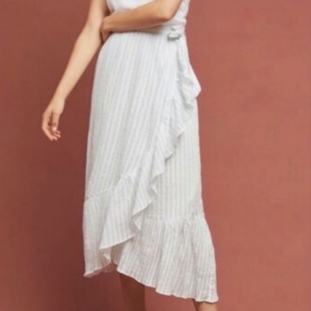 EUC Anthropologie Maeve Ruffle Wrap Skirt